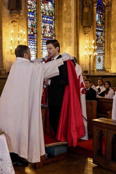 Walter Stojash during formal admission into the Order