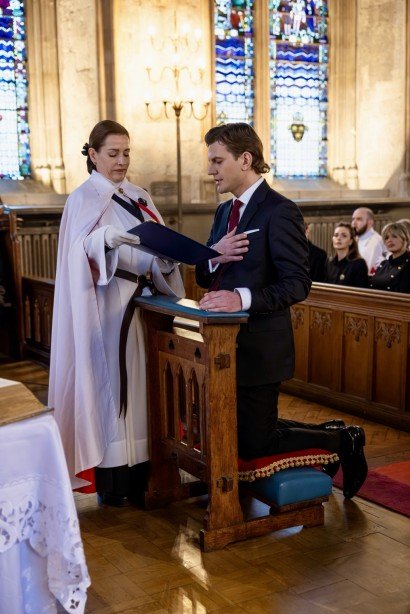 Walter Stojash taking the ceremonial oath
